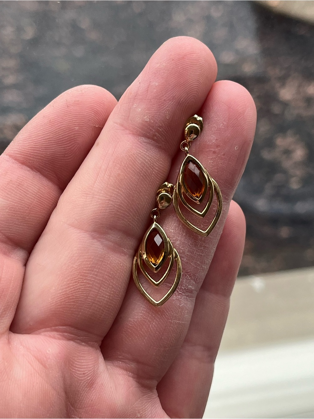 Natural Citrine .925 Earrings - Picture 5 of 6